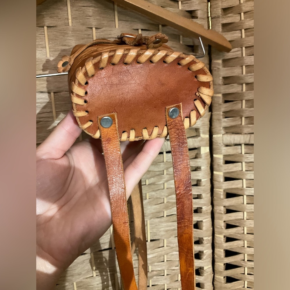 Handcrafted Aztec Leather Mini Backpack - Picture 5 of 10